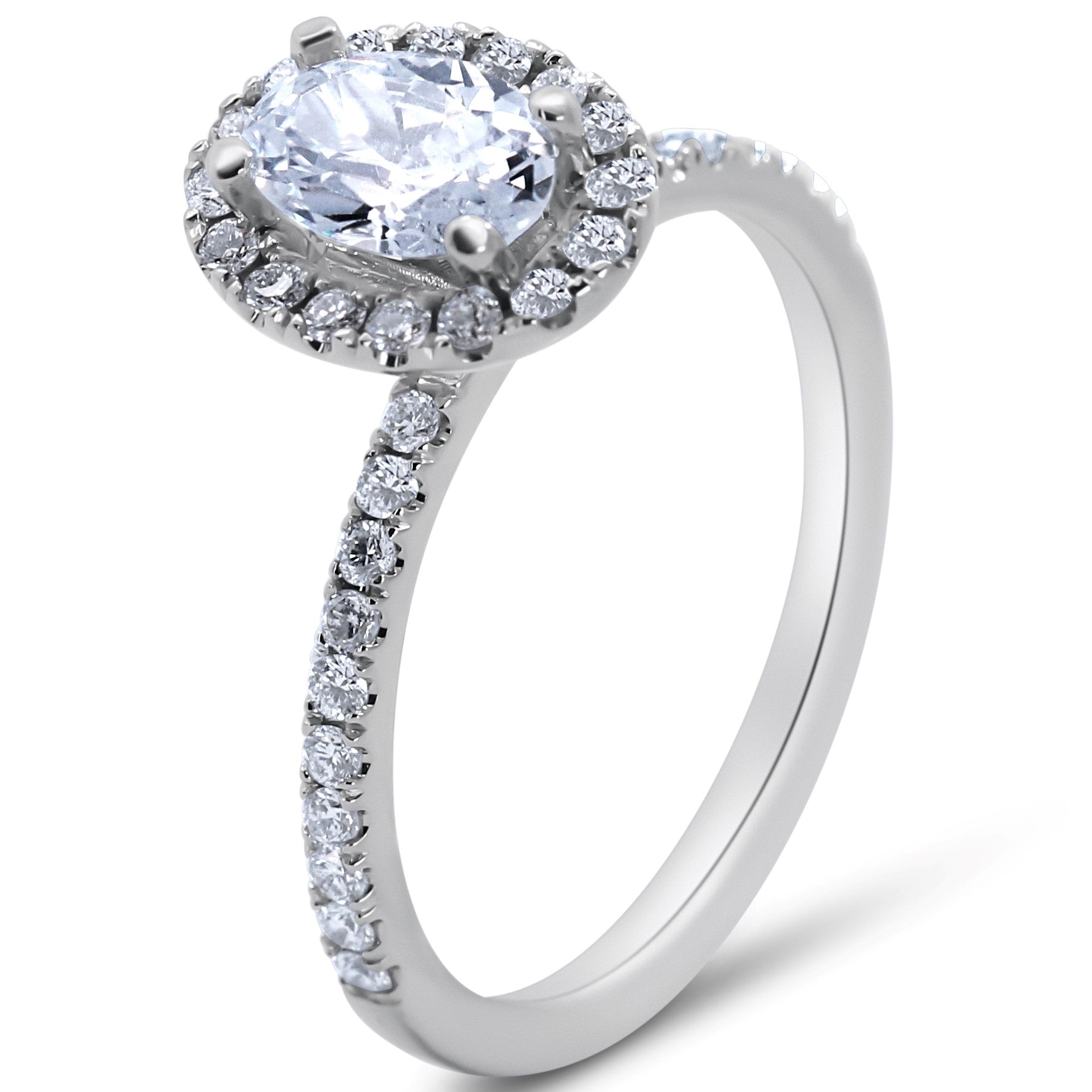Oval Halo Engagement Ring