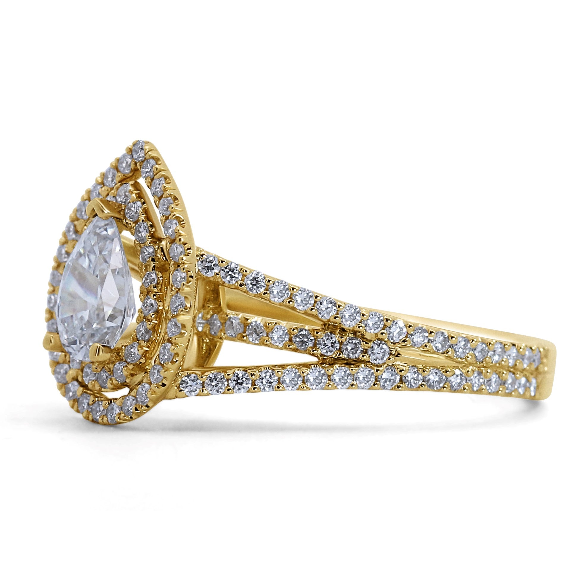 Vintage Double Halo Engagement Ring