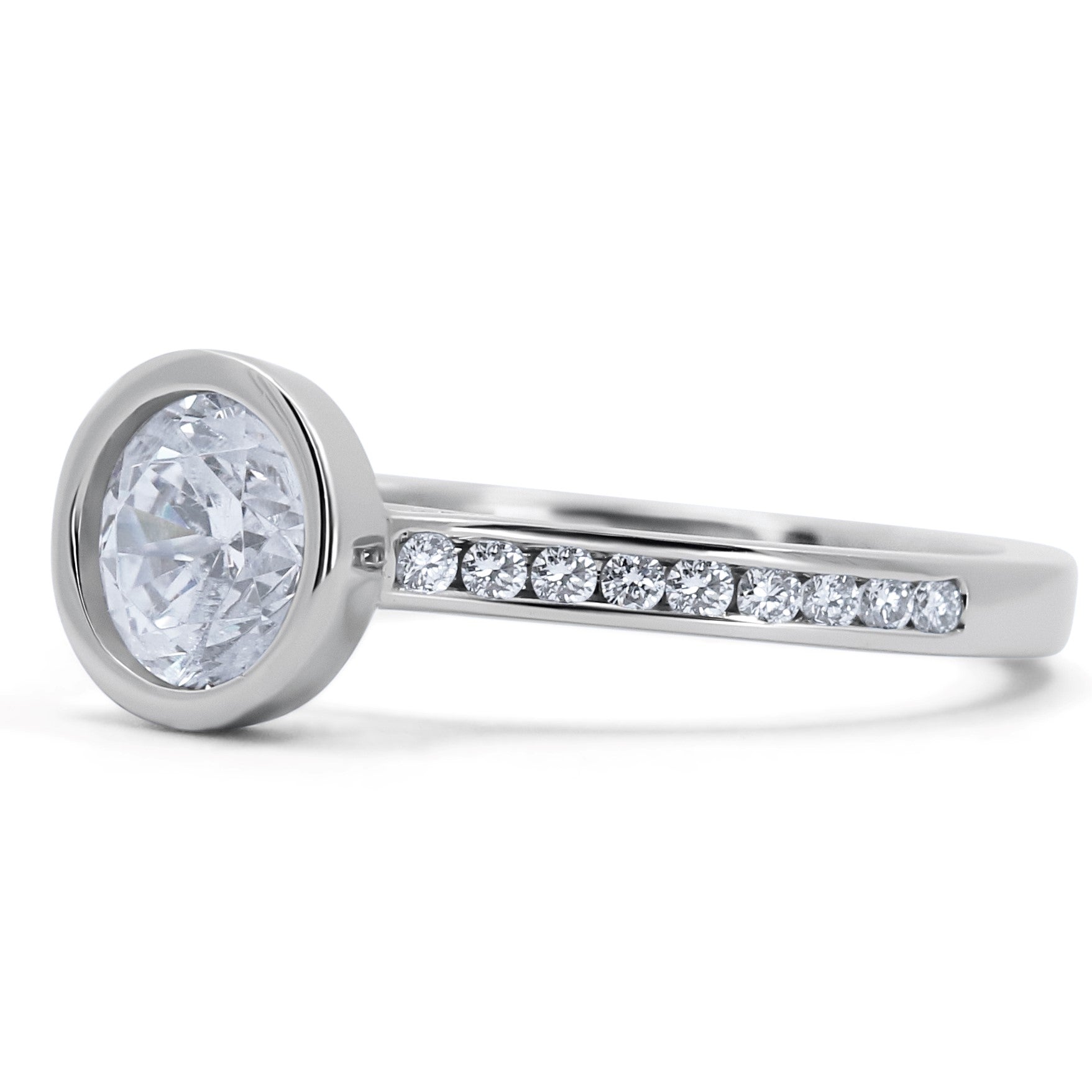 Bezel Set Engagement Ring