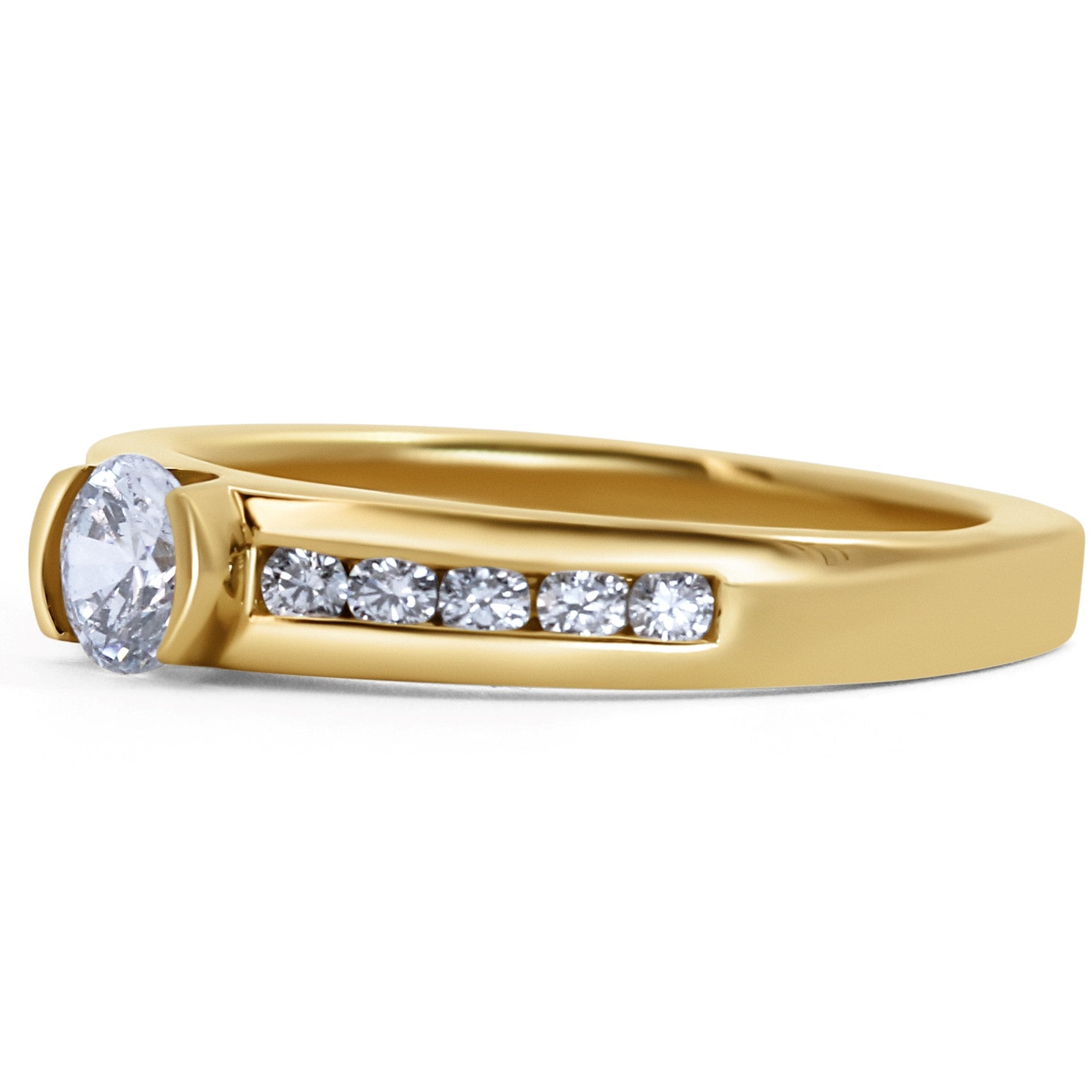 Modern Bezel Style Engagement Ring