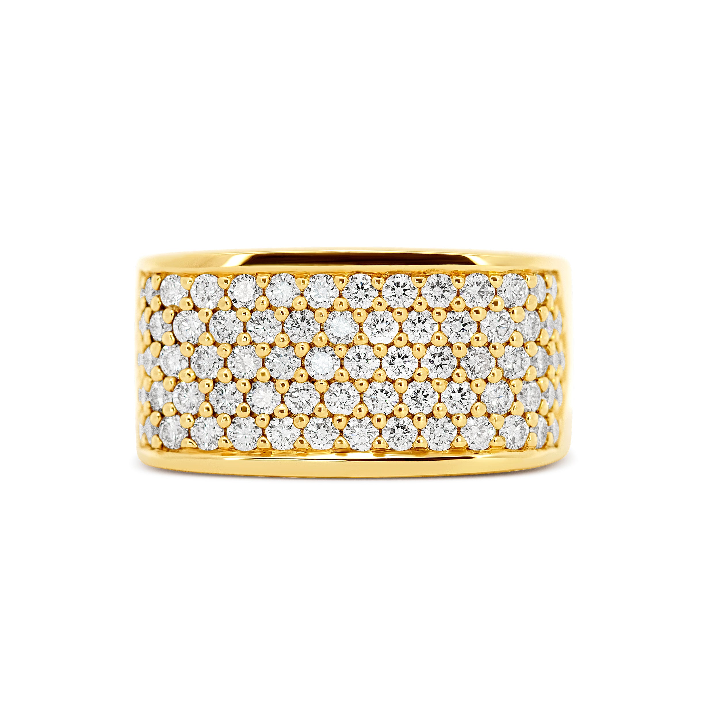14 Karat Yellow Gold Pavé Men's Ring