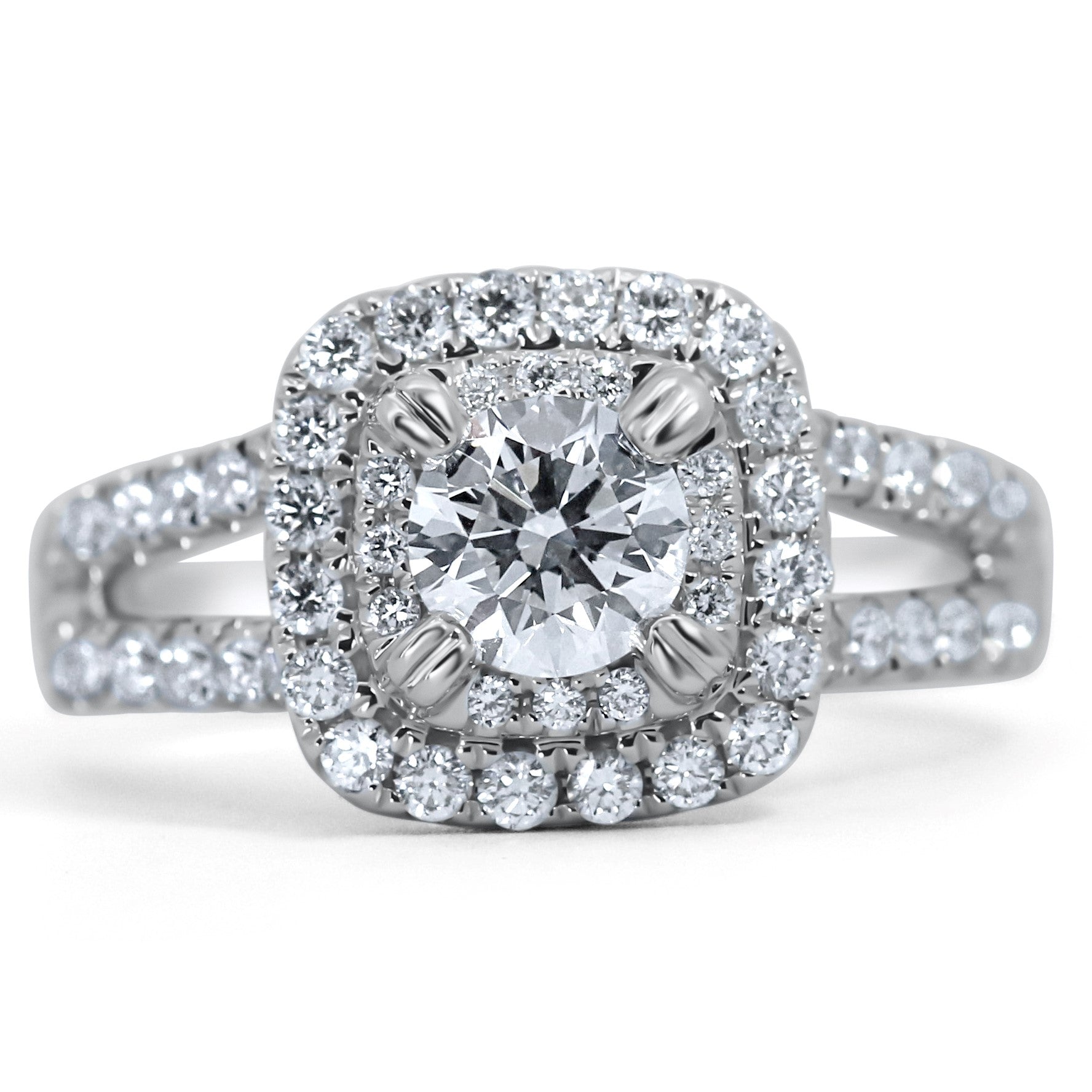 Double Halo Engagement Ring