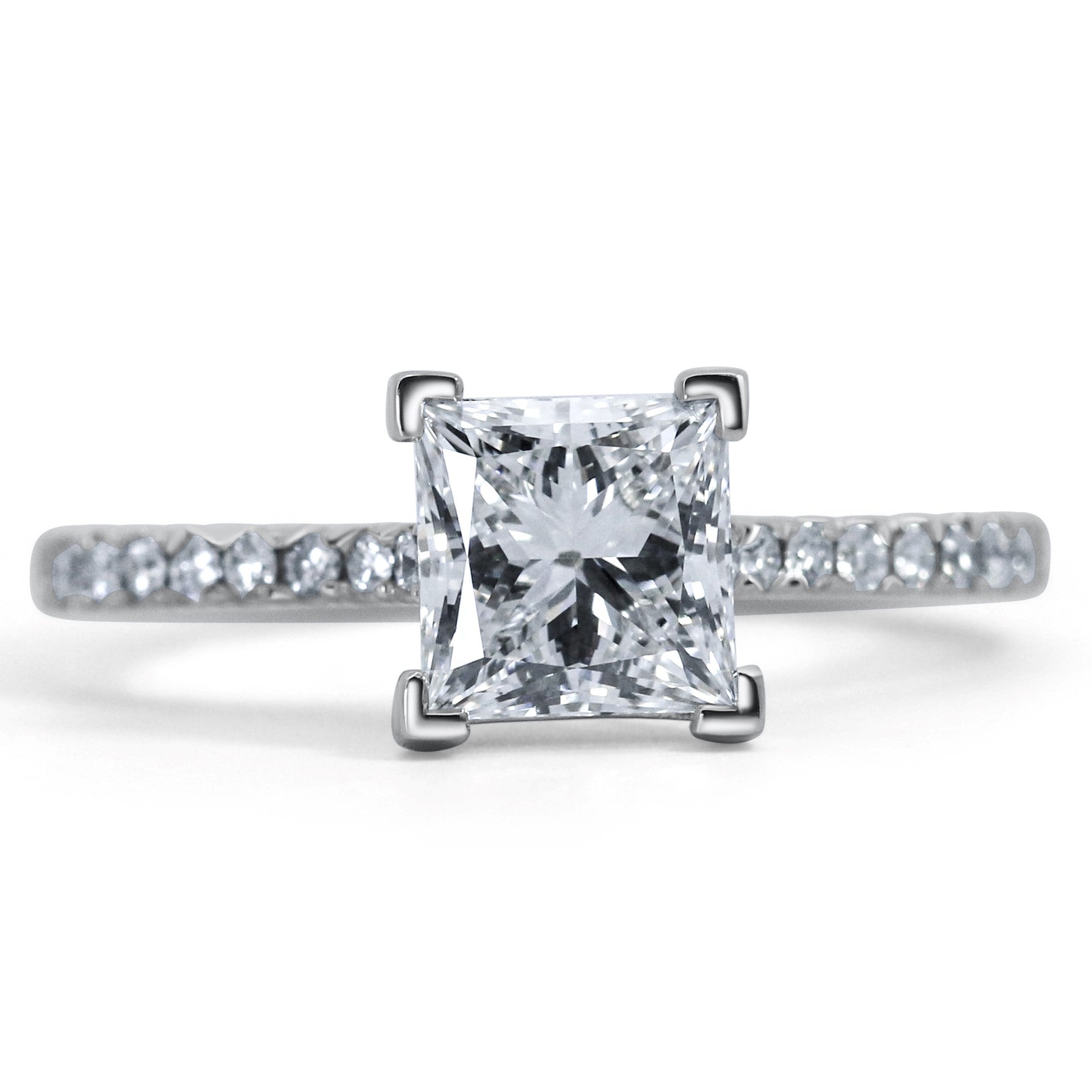 Classic Princess Cut Lab Grown Engagement Ring