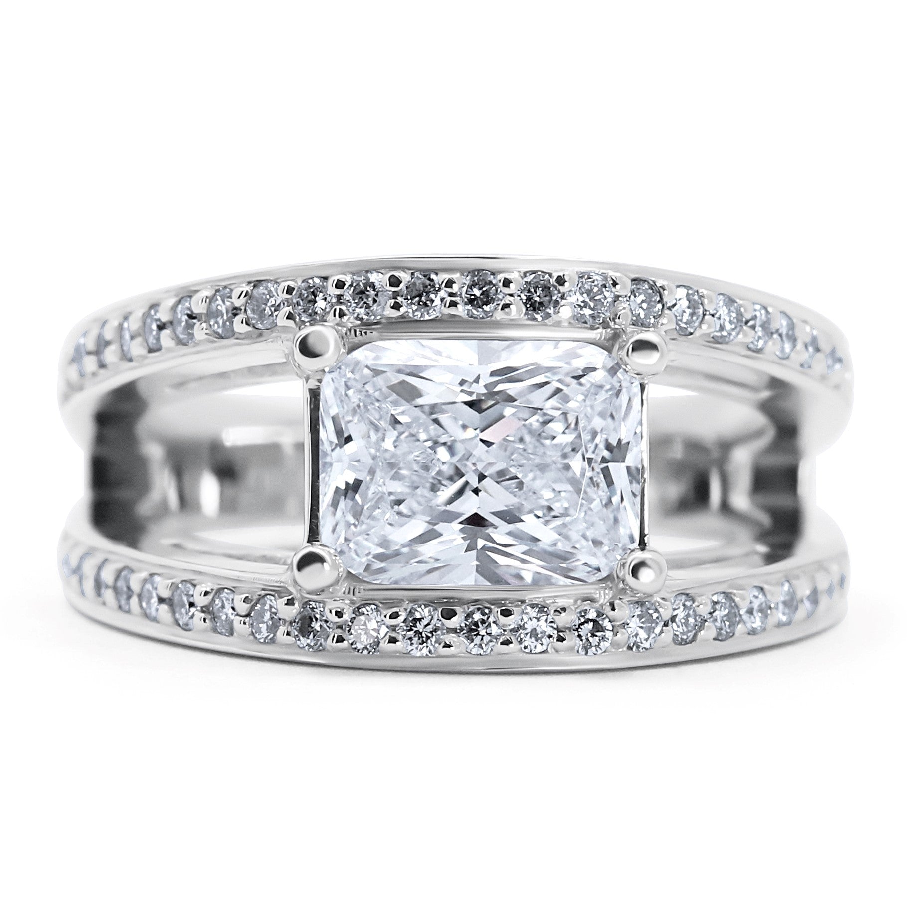 Modern Split Band Engagement Ring