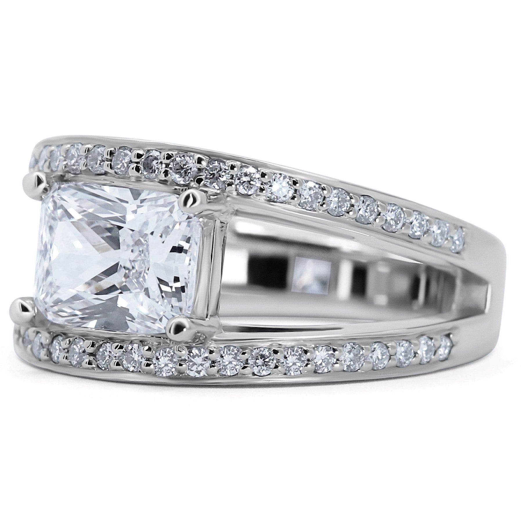 Modern Split Band Engagement Ring