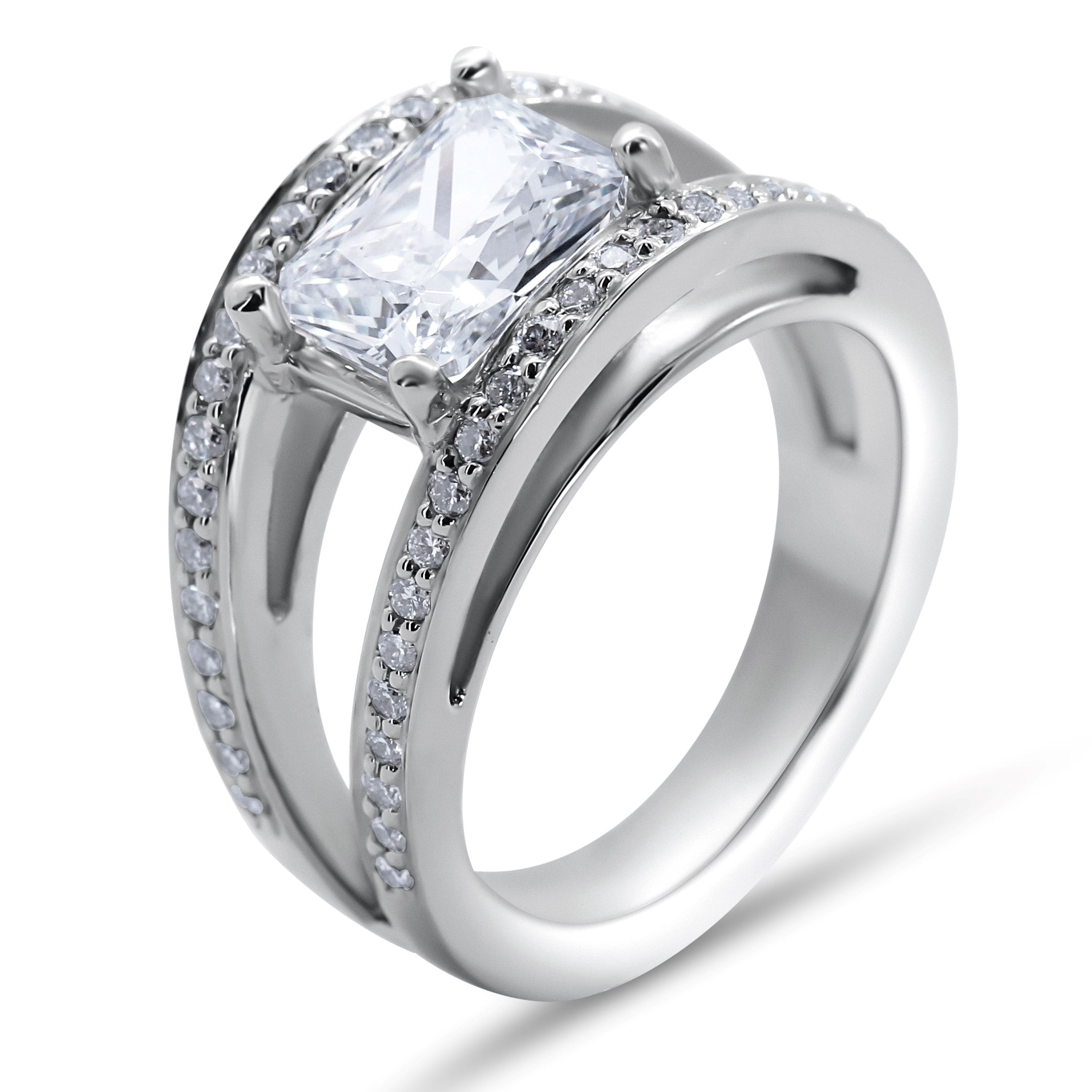 Modern Split Band Engagement Ring
