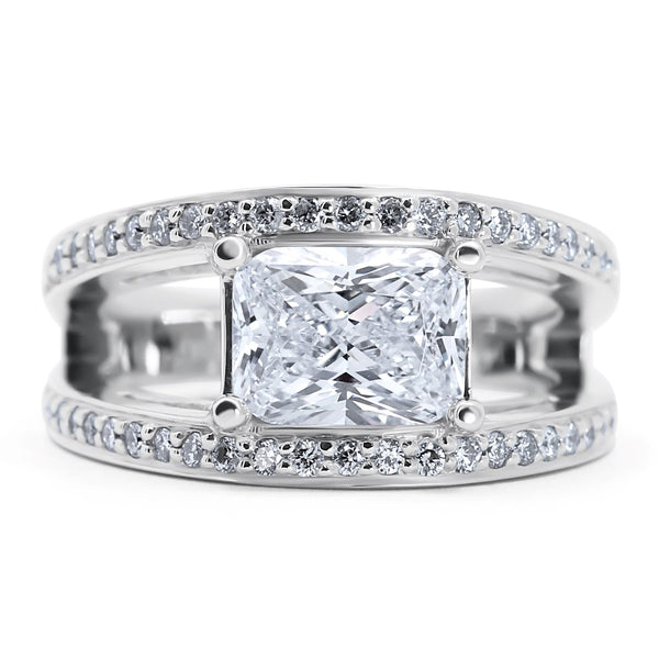 Modern Split Band Engagement Ring