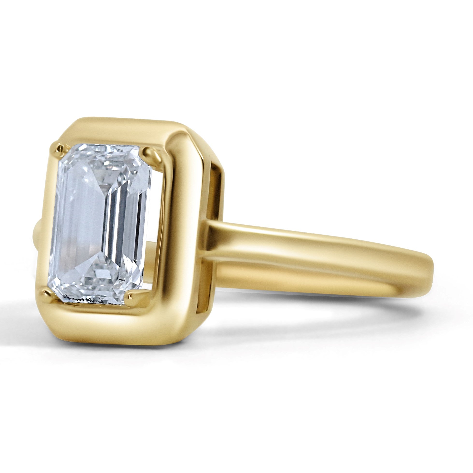 Contemporary Solitaire Engagement Ring
