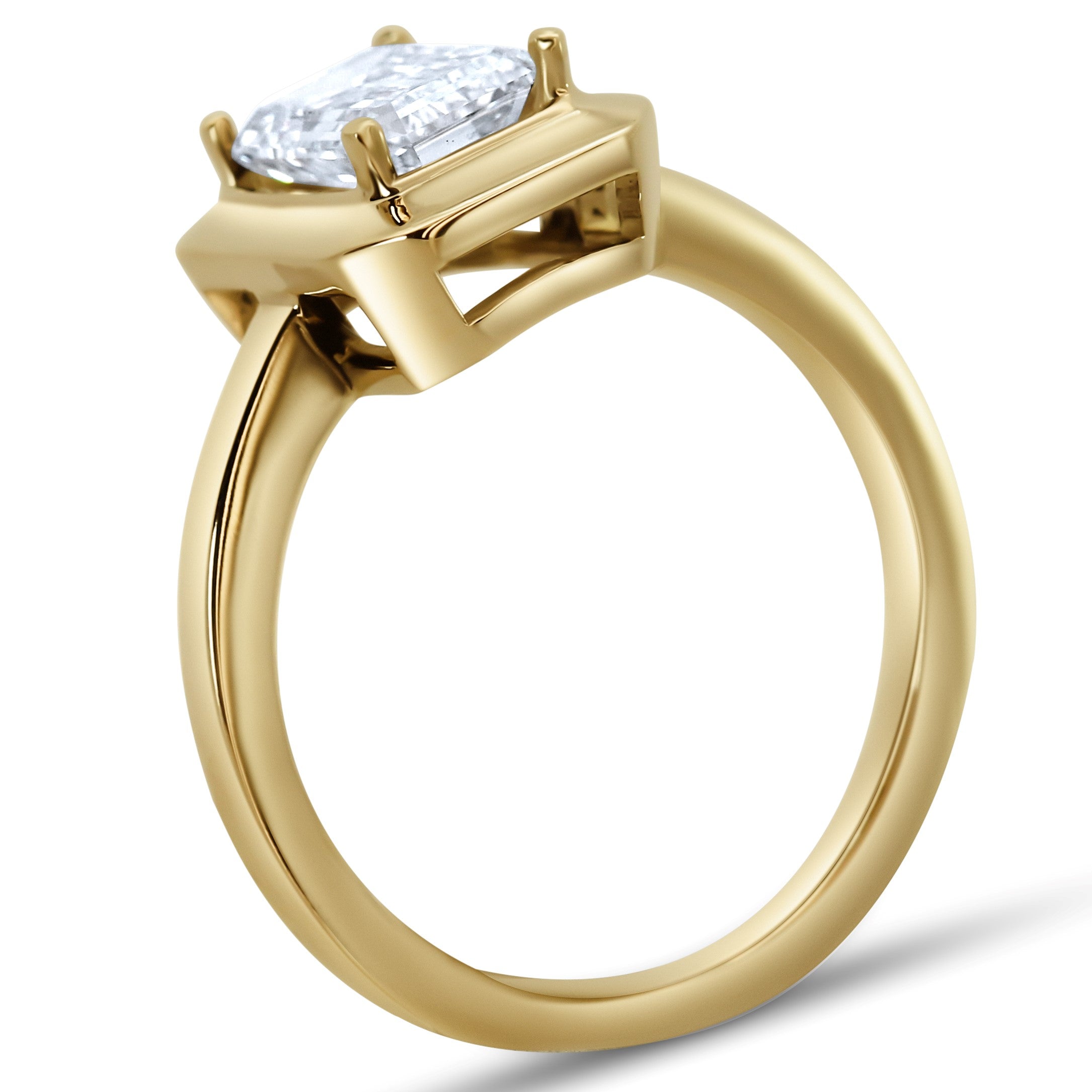 Contemporary Solitaire Engagement Ring