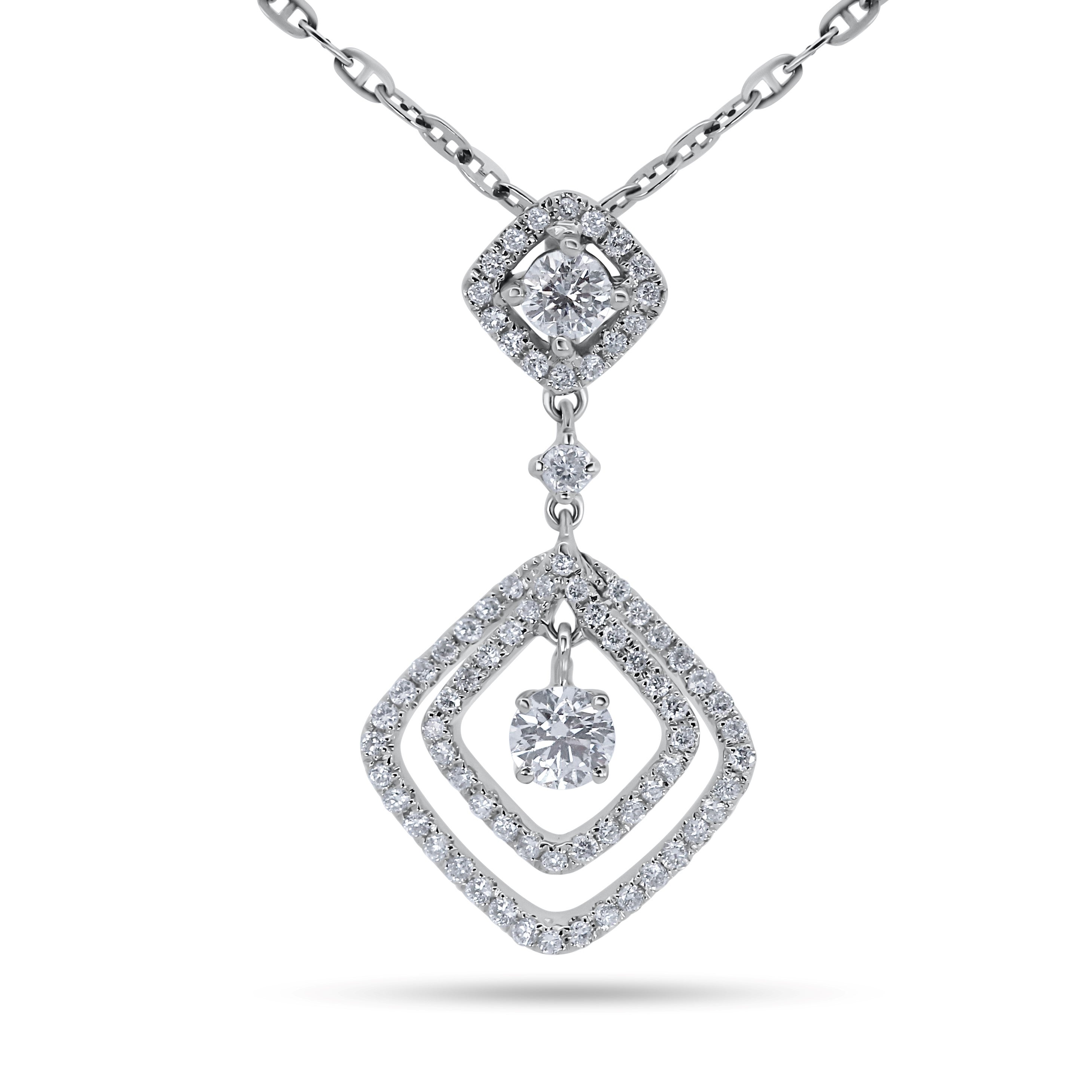 Multi Halo Diamond Pendant
