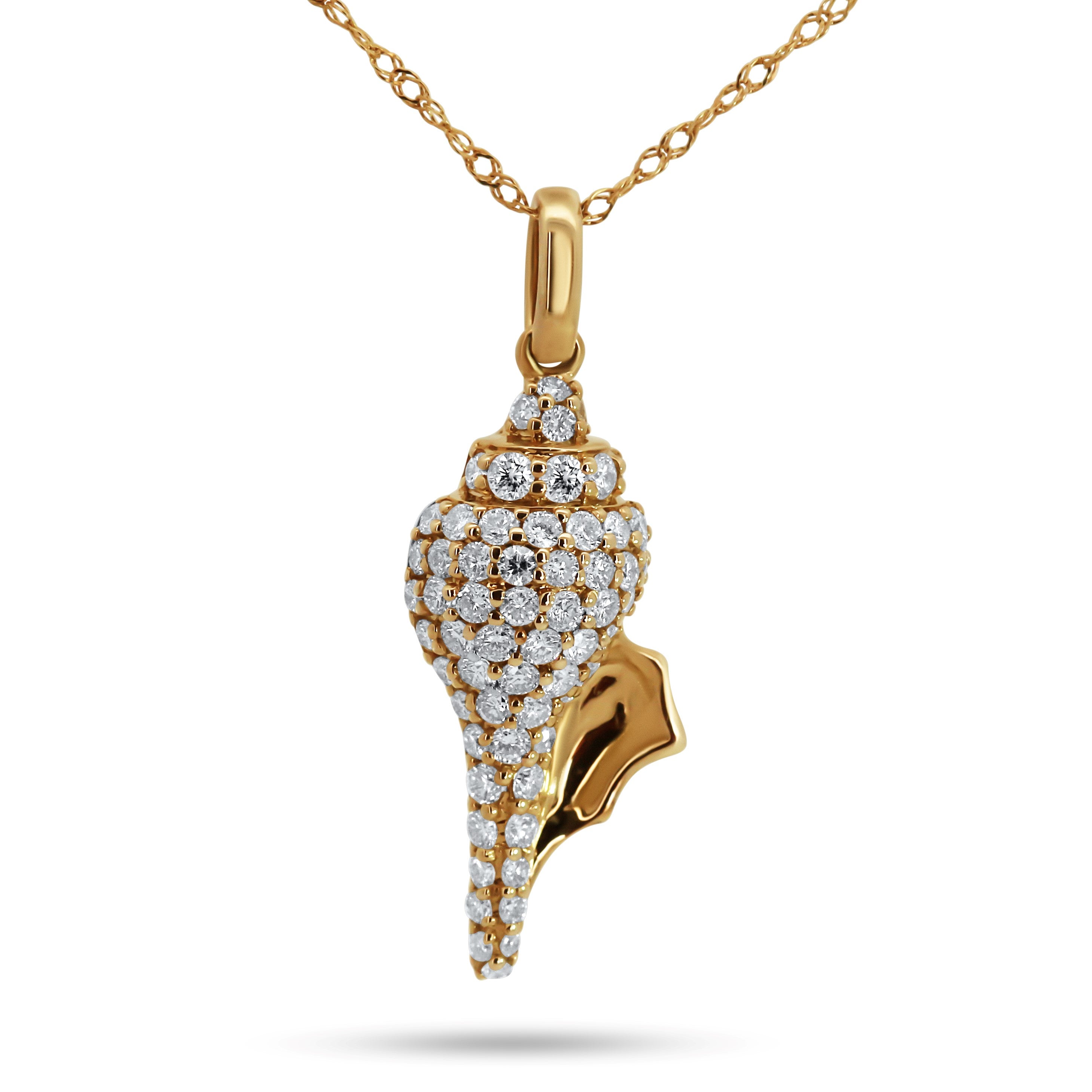 Sea Shell Diamond Pendant