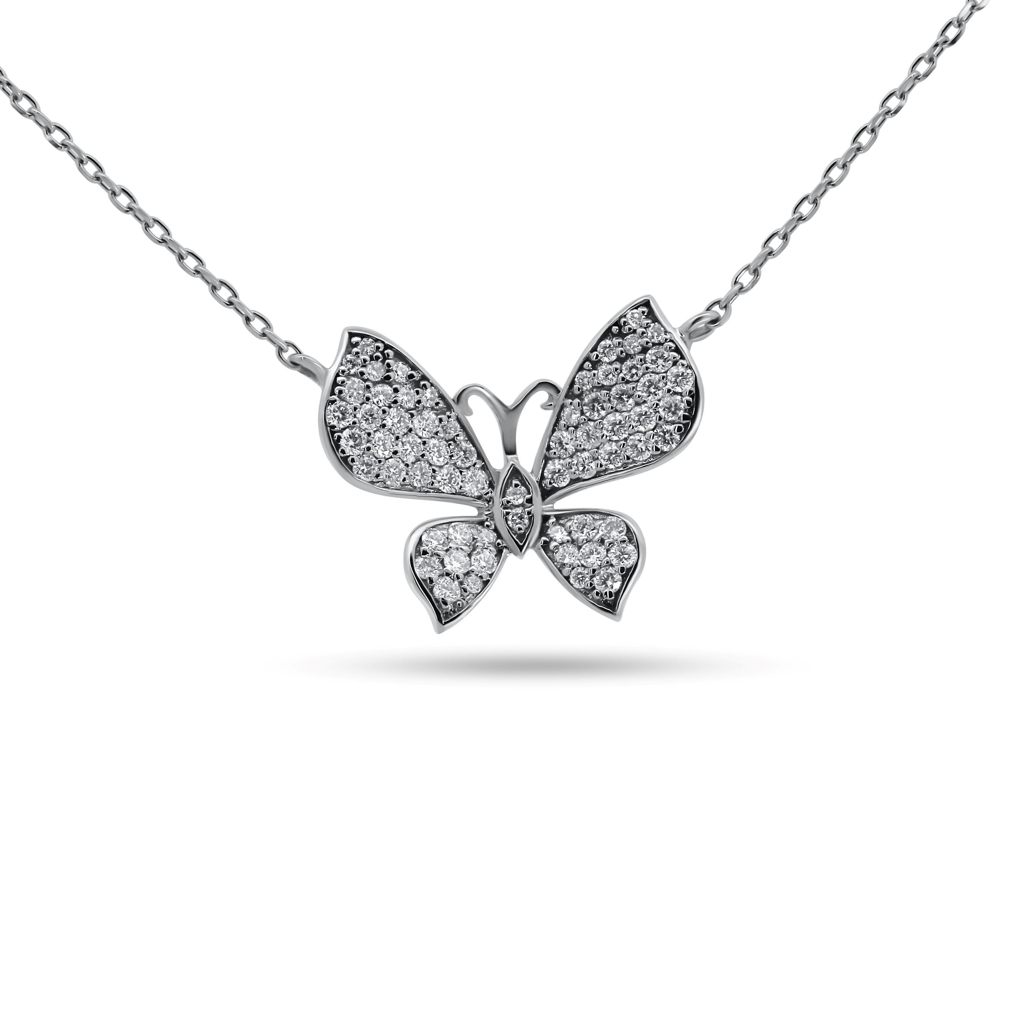 Diamond Butterfly Necklace
