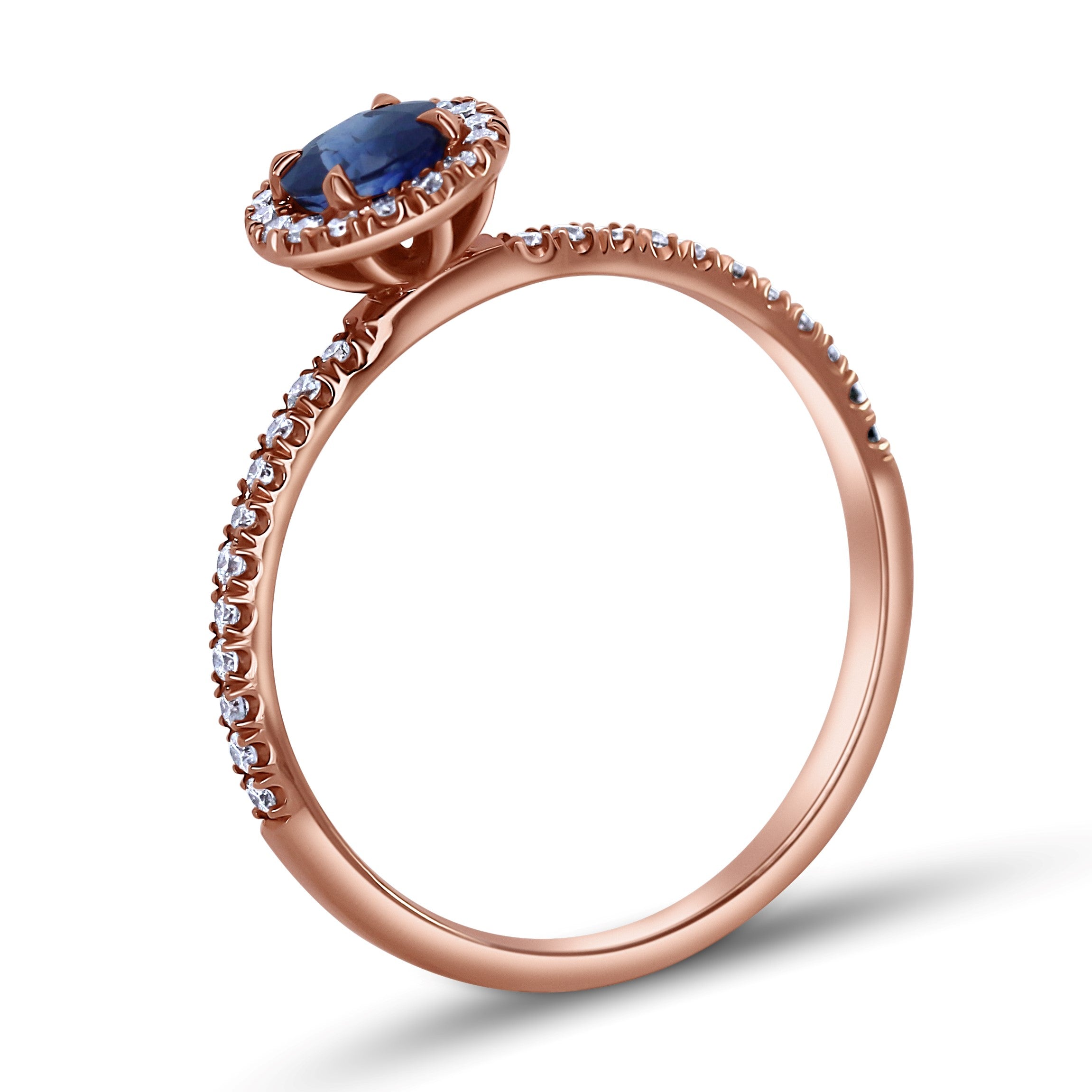 Classic Halo Colored Stone Ring
