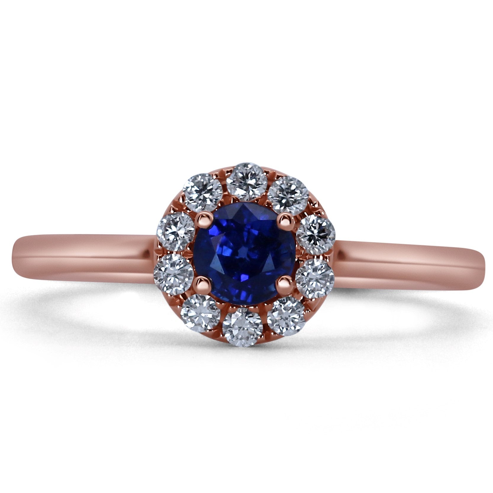 Classic Halo Colored Stone Ring