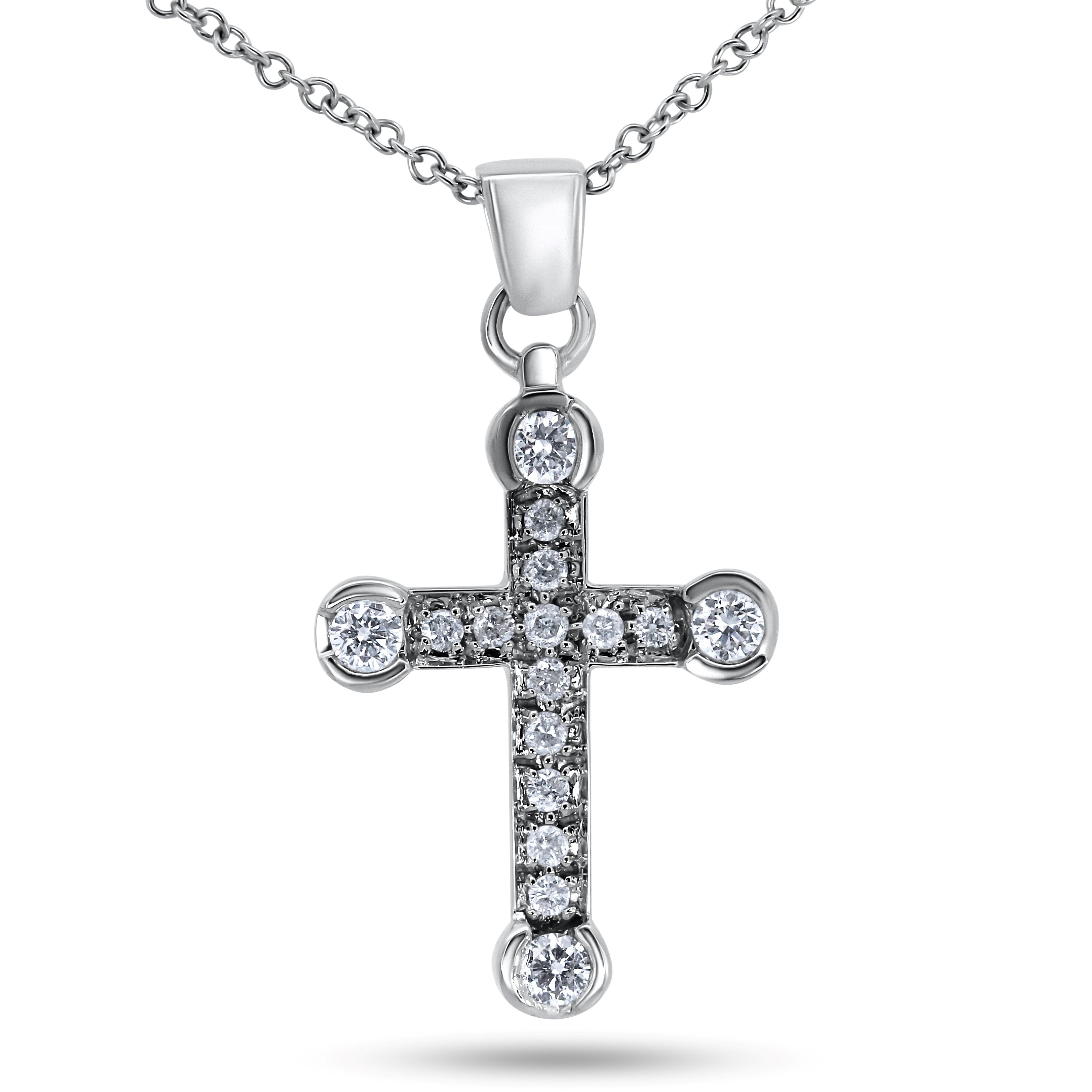 Vintage Diamond Cross Pendant