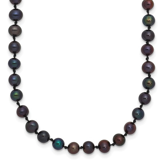 4–5mm Black Freshwater Pearl Necklace in 14K Yellow Gold | 16"