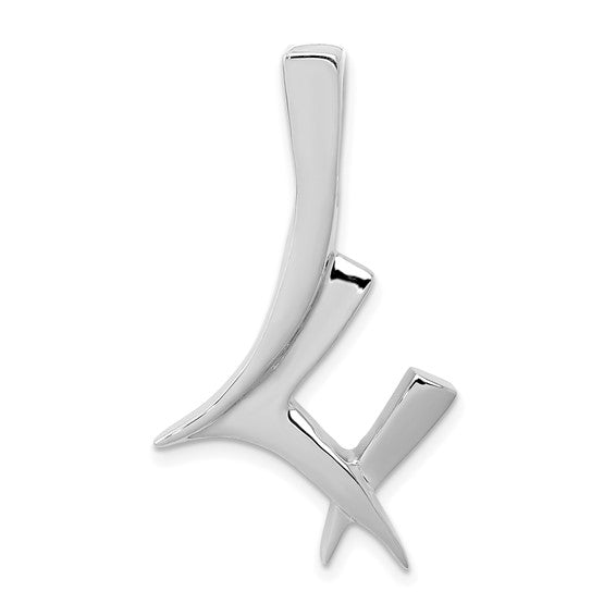 14K White Gold Free-Form Sculptural Pendant | Joe Kassab Jewelers