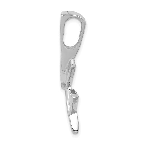 14K White Gold Free-Form Sculptural Pendant | Joe Kassab Jewelers