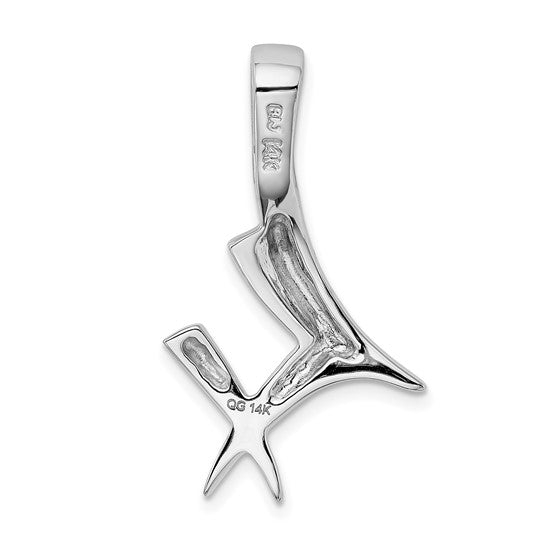 14K White Gold Free-Form Sculptural Pendant | Joe Kassab Jewelers