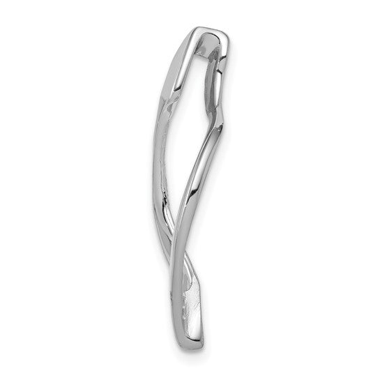 14K White Gold Free-Form Slide Pendant | Joe Kassab Jewelers