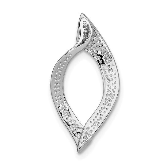 14K White Gold Free-Form Slide Pendant | Joe Kassab Jewelers