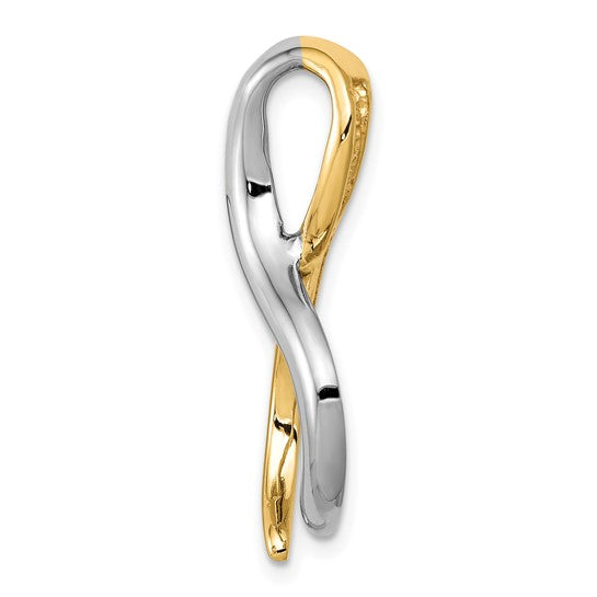 14K White & Yellow Gold Free-Form Pendant | Joe Kassab Jewelers