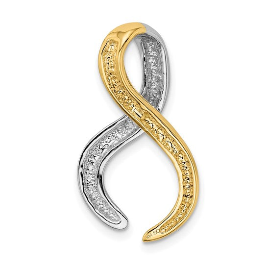 14K White & Yellow Gold Free-Form Pendant | Joe Kassab Jewelers