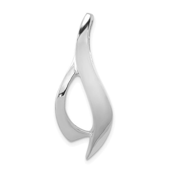 14K White Gold Free-Form Slide Pendant | Joe Kassab Jewelers