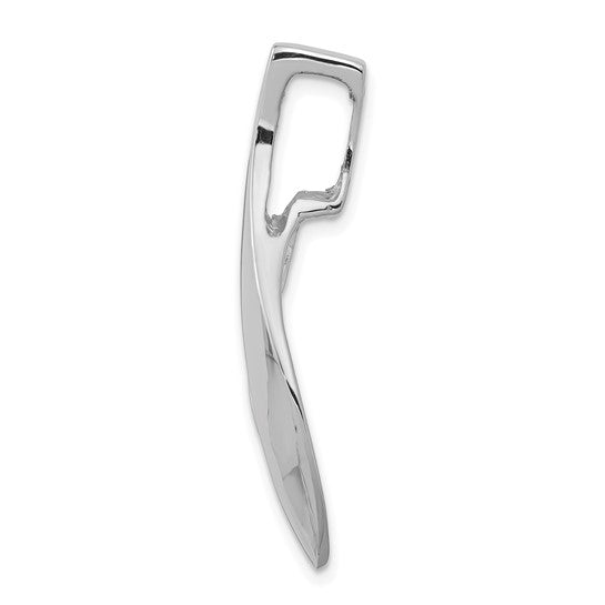 14K White Gold Free-Form Slide Pendant | Joe Kassab Jewelers