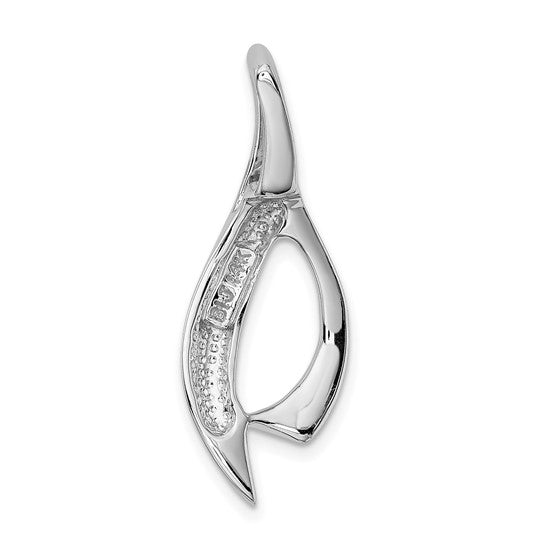 14K White Gold Free-Form Slide Pendant | Joe Kassab Jewelers