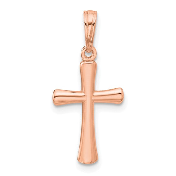Classic 14K Rose Gold Polished Cross