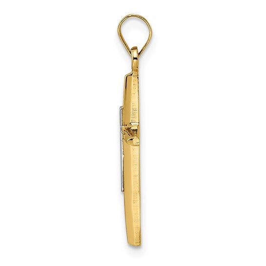 Modern Two Tone Cross Pendant