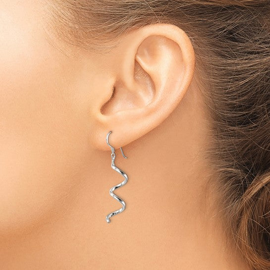 Sterling Silver Spiral Dangle Earrings | Joe Kassab Jewelers