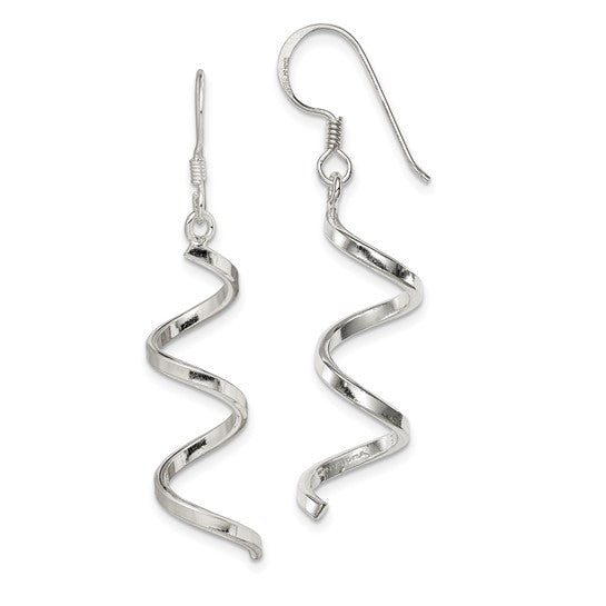 Sterling Silver Spiral Dangle Earrings | Joe Kassab Jewelers