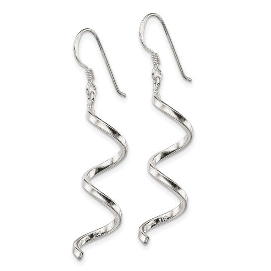 Sterling Silver Spiral Dangle Earrings | Joe Kassab Jewelers