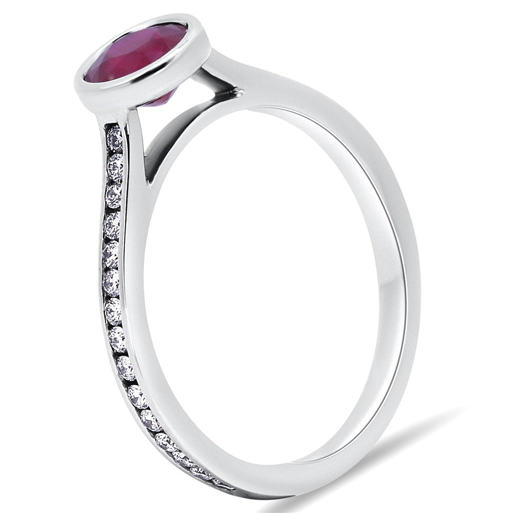 Contemporary Bezel Set Colored Stone Ring