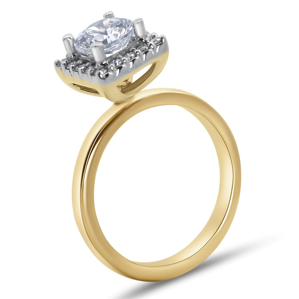 Modern Halo Engagement Ring