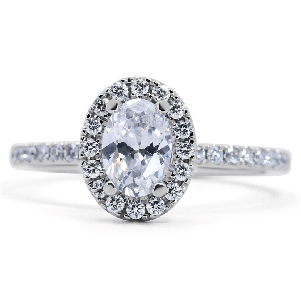 Oval Halo Engagement Ring