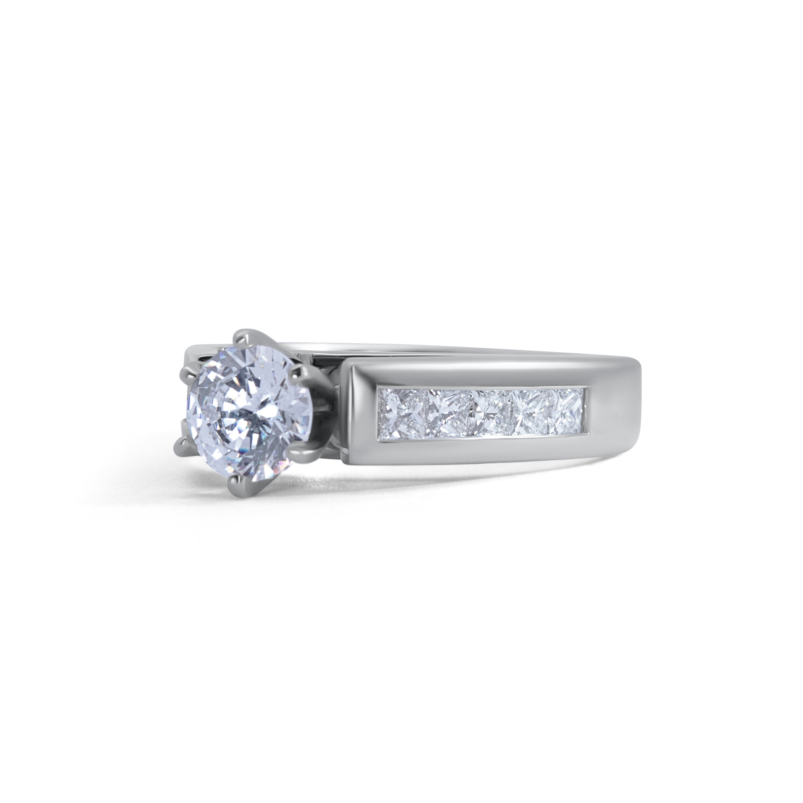 Modern Cathderal Style Engagment Ring