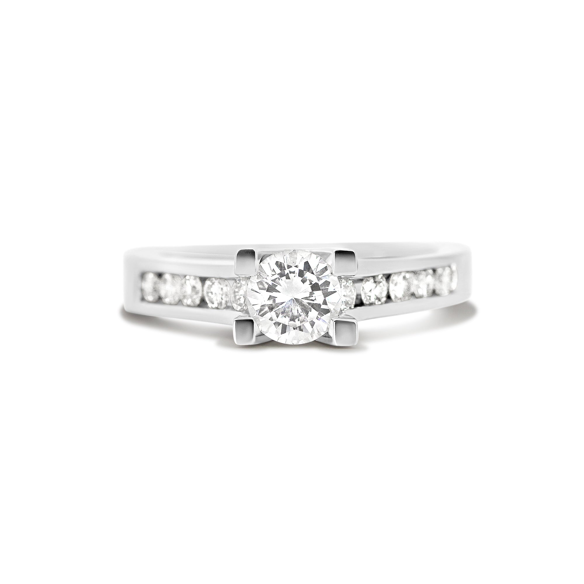 14K Modern Channel Semi-Mount Engagement Ring