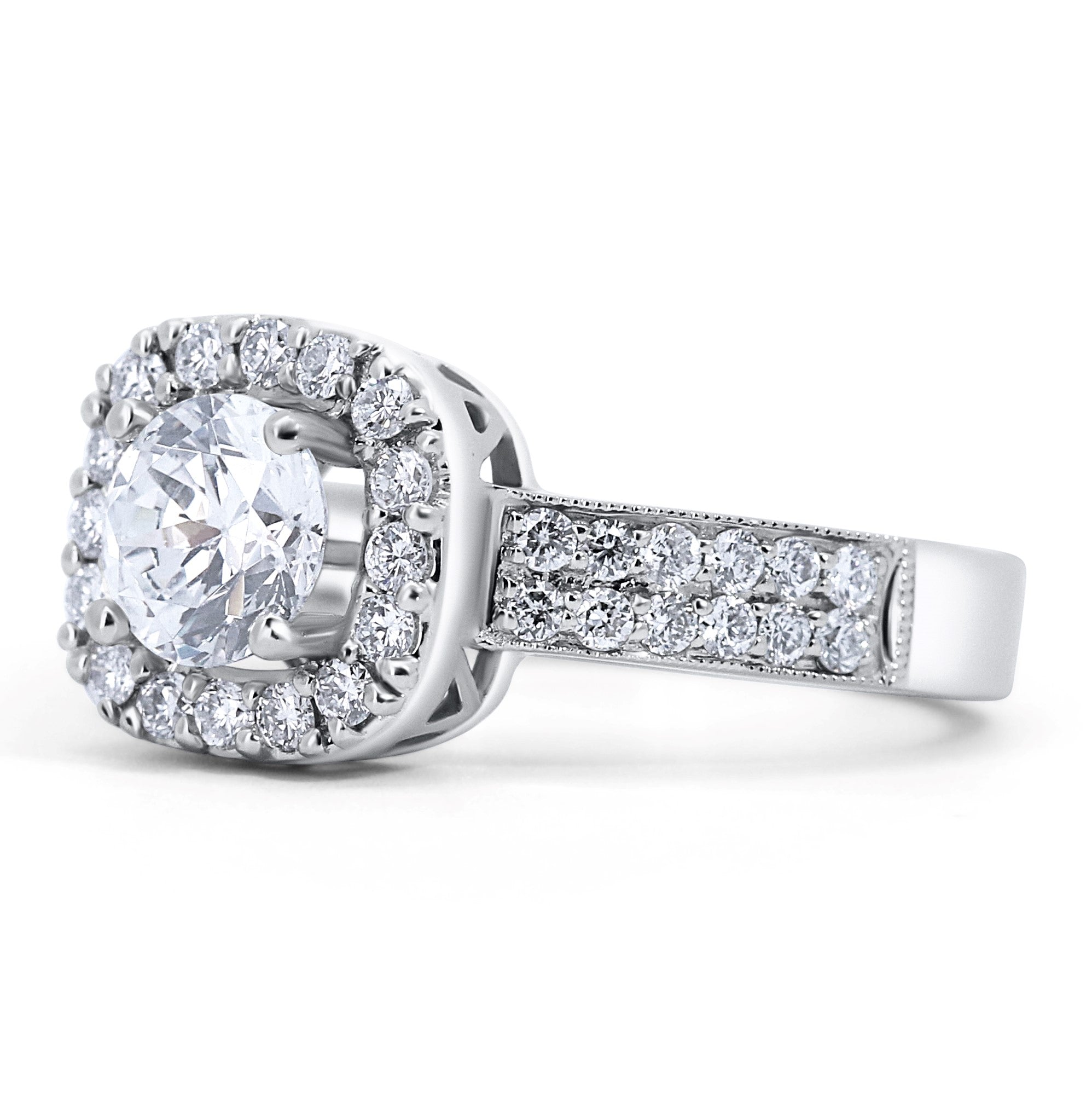 Vintage Pavé-Halo Engagement Ring