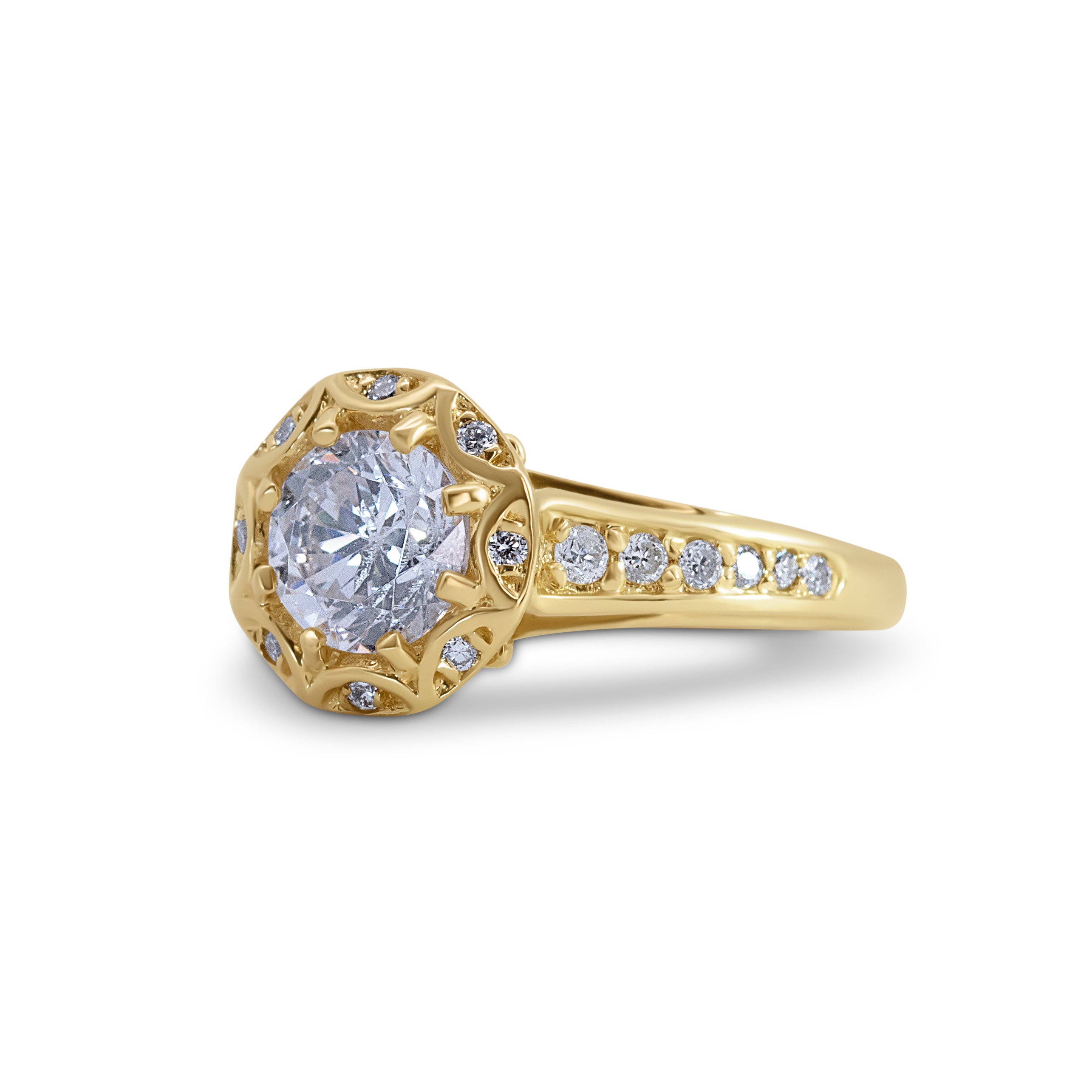 Round Halo Engagement Ring