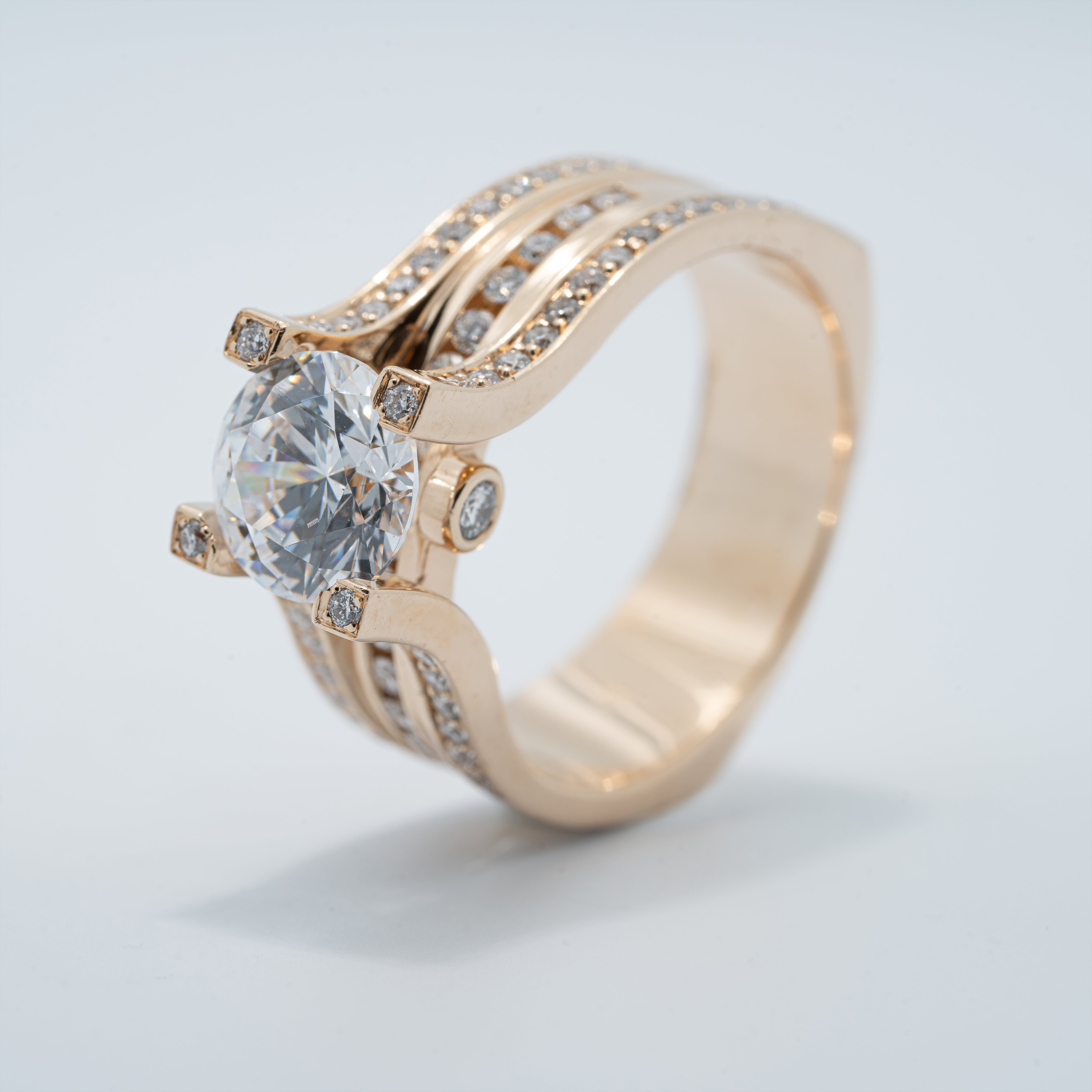 Modern Channel Set Engagement Ring