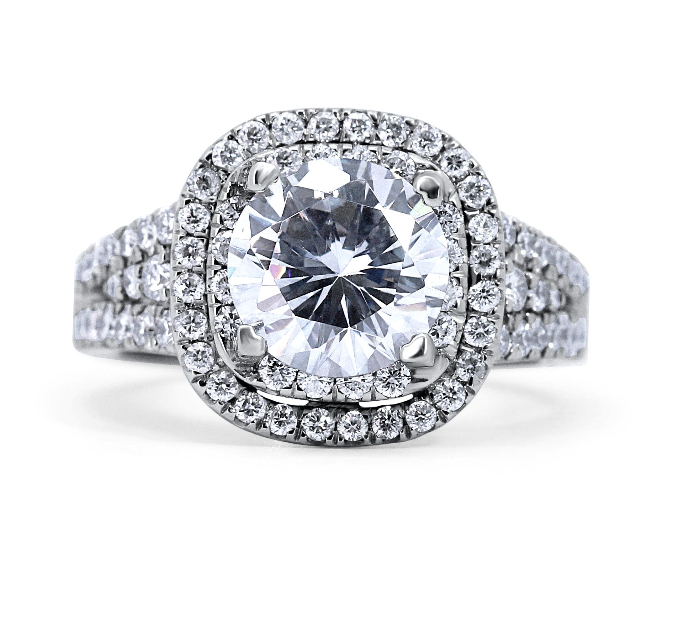 Vintage Double Halo Engagement Ring