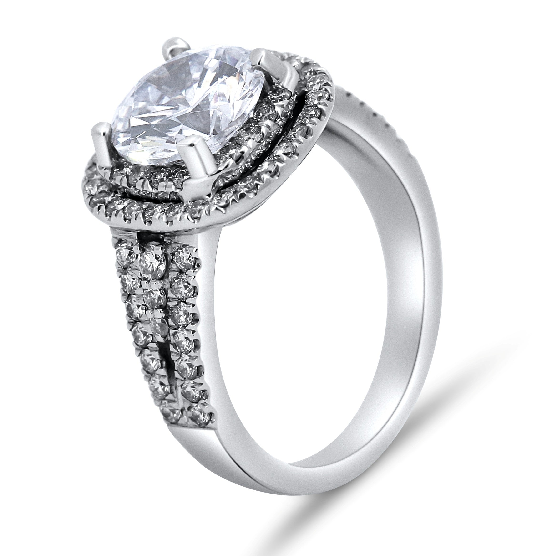 Vintage Double Halo Engagement Ring