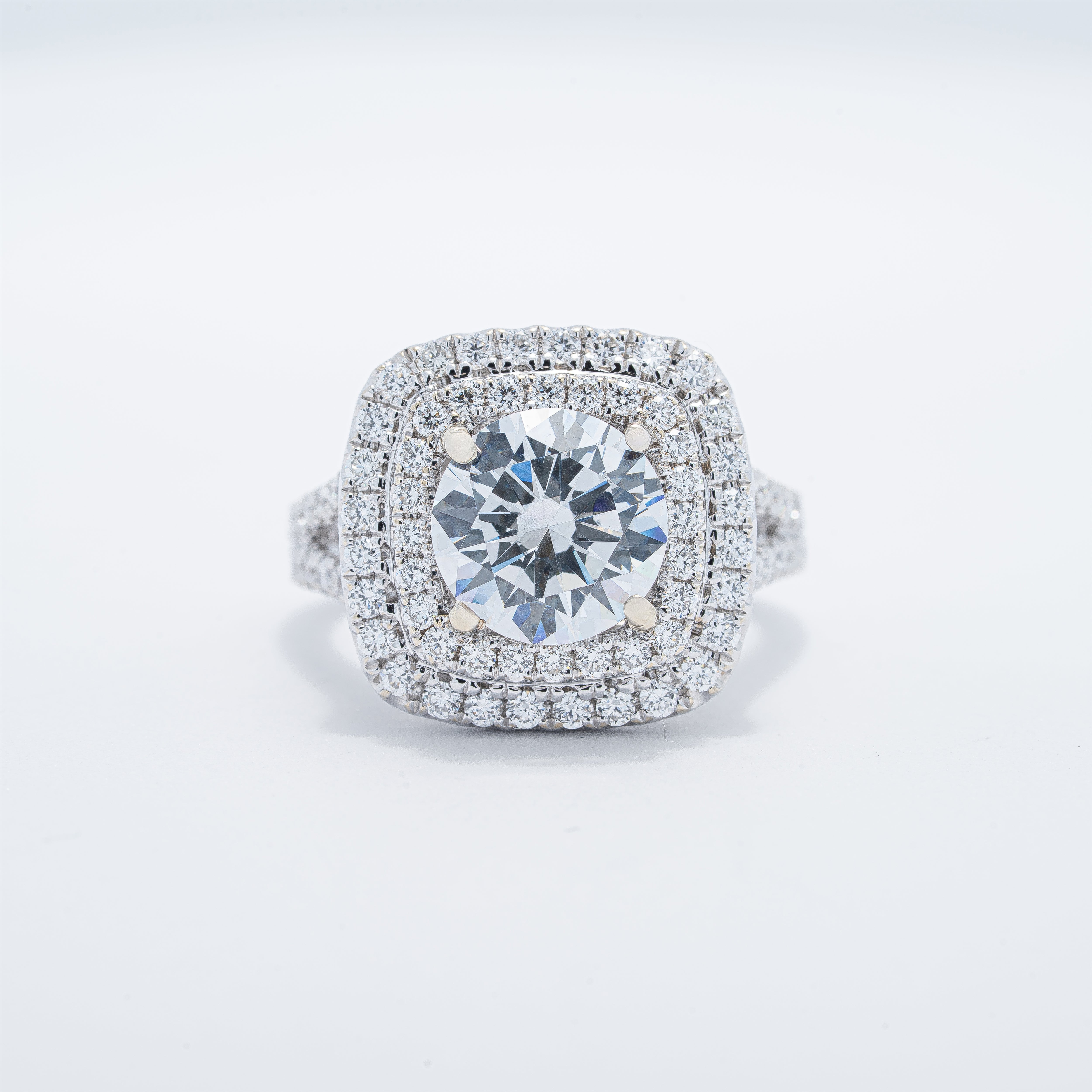 Vintage Double Halo Engagement Ring