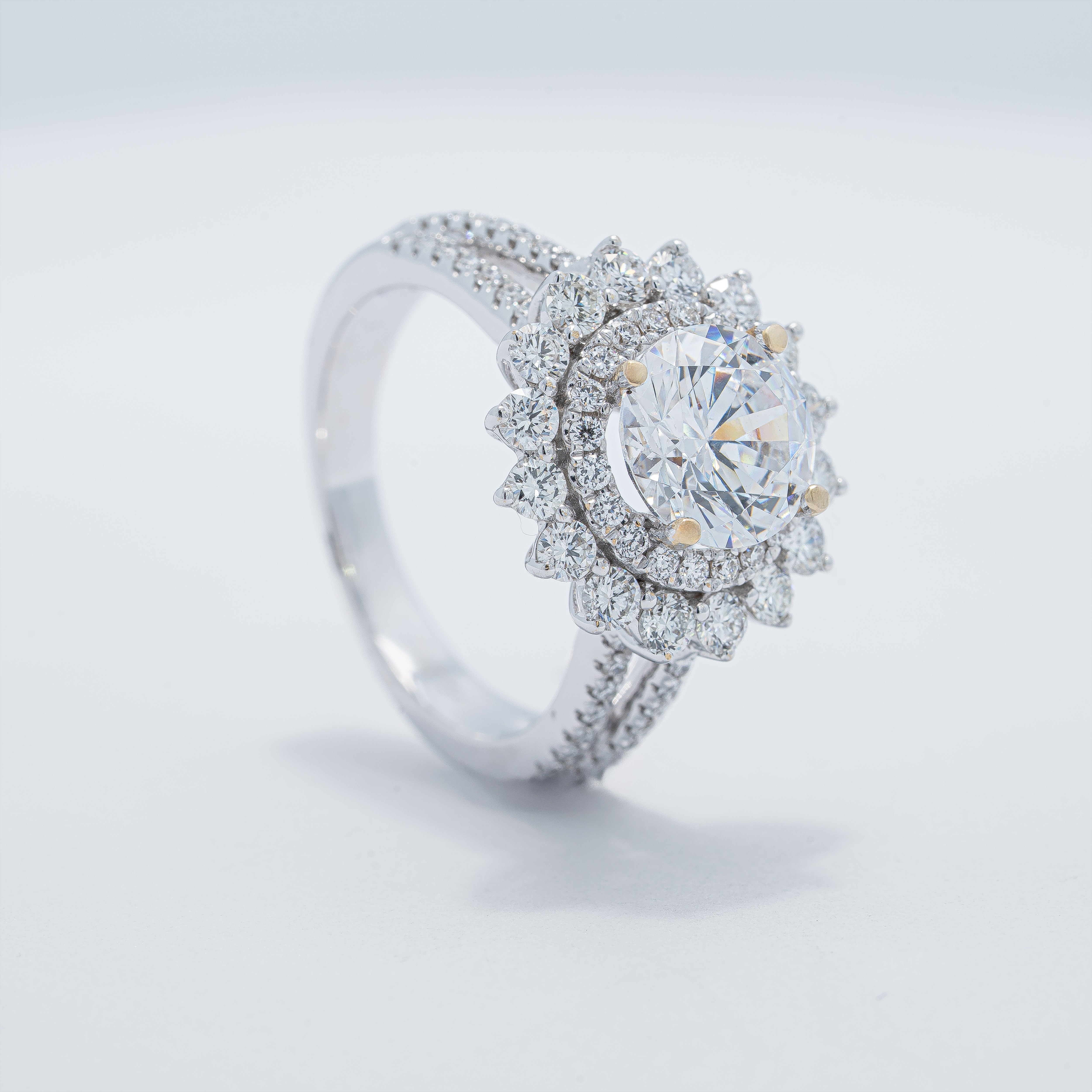 Vintage Double Halo Engagement Ring