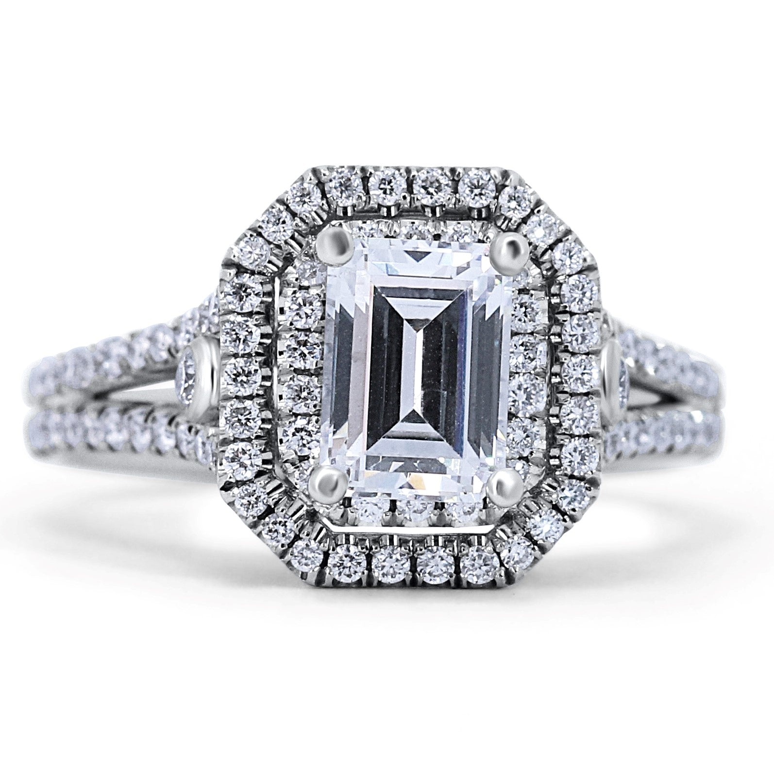 Double Halo Engagement Ring