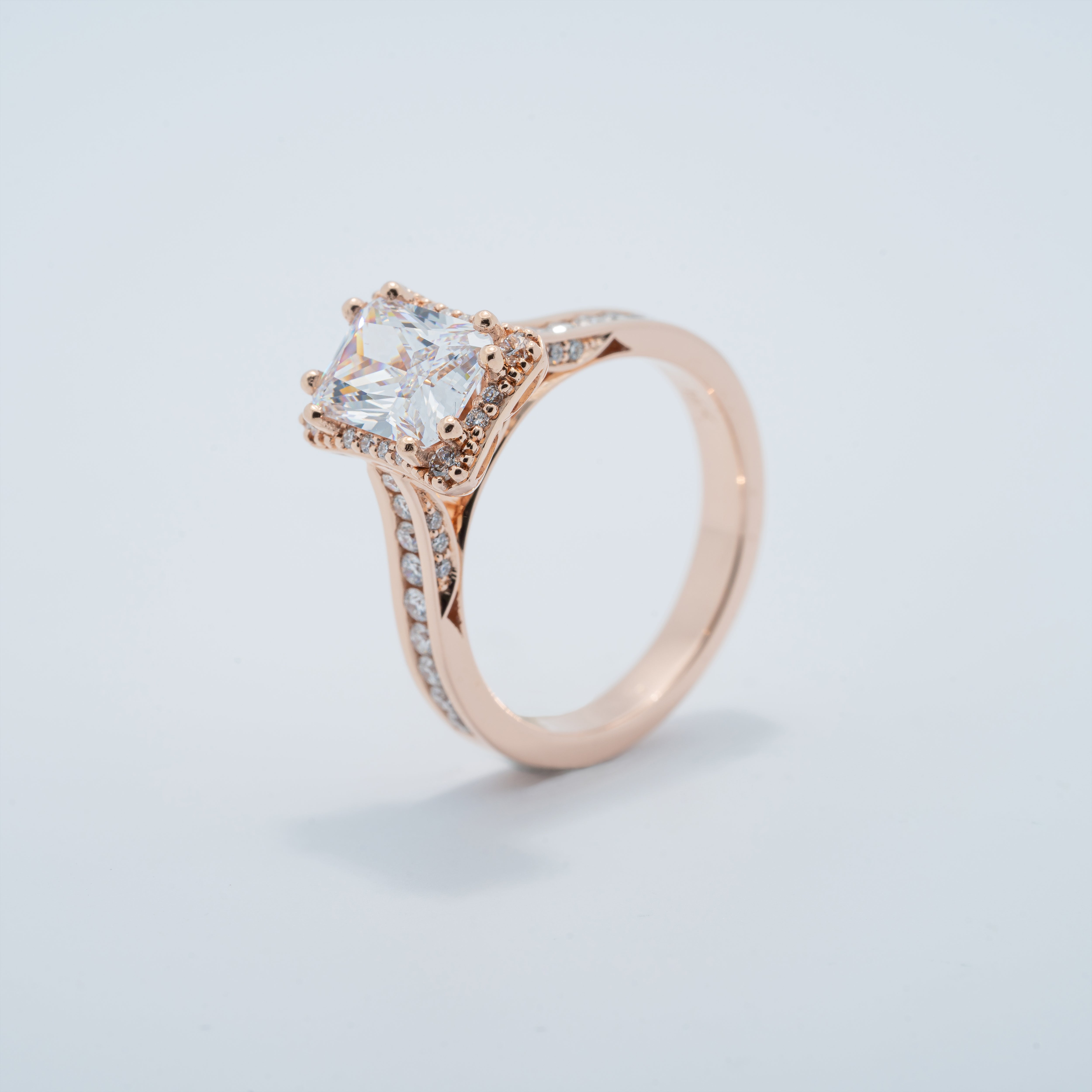 Vintage Style Halo Engagement Ring