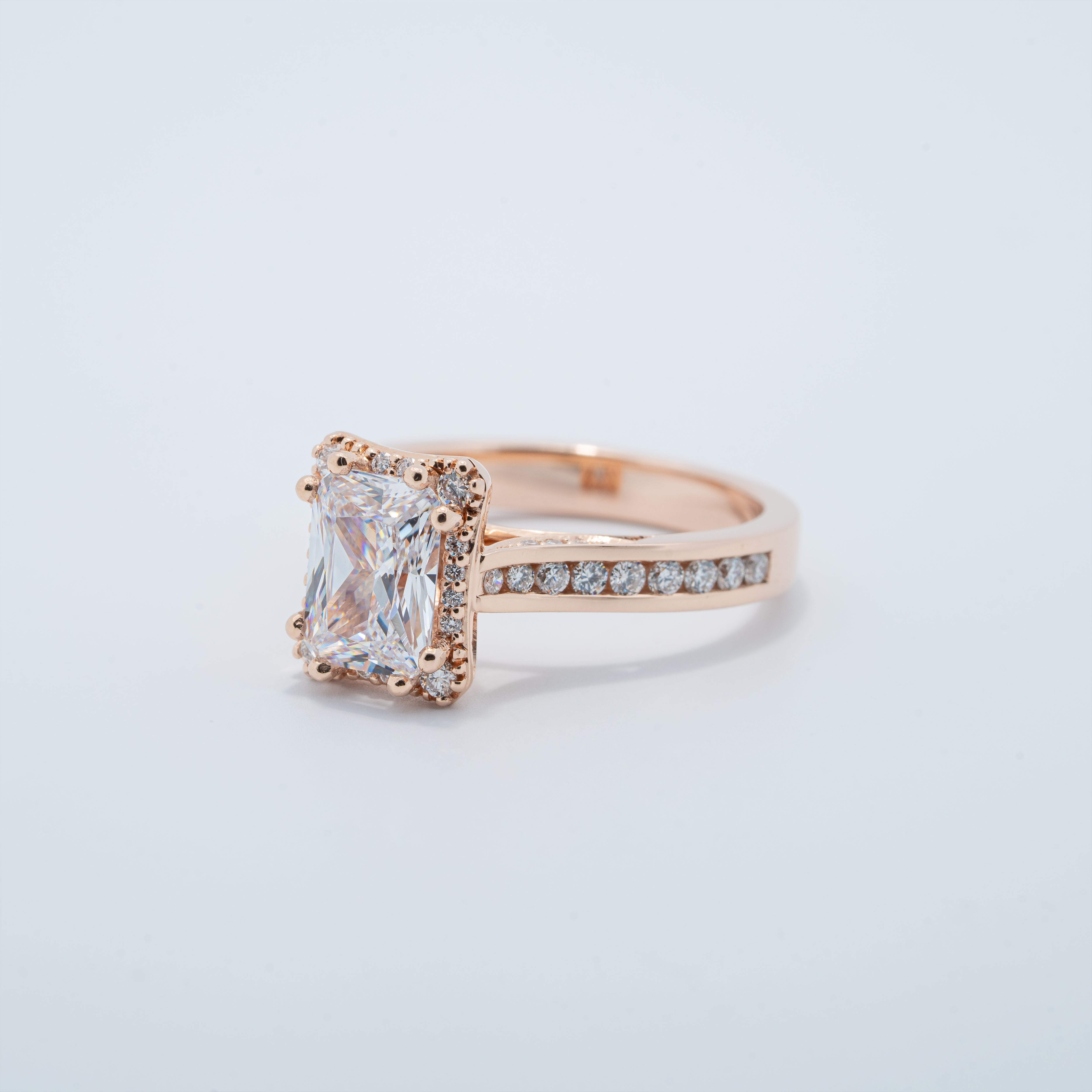 Vintage Style Halo Engagement Ring